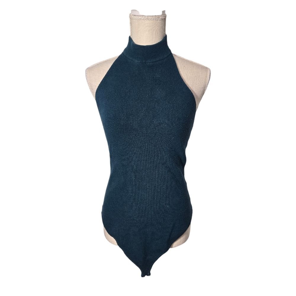 Abercrombie & Fitch Teal Ribbed Bodysuit
